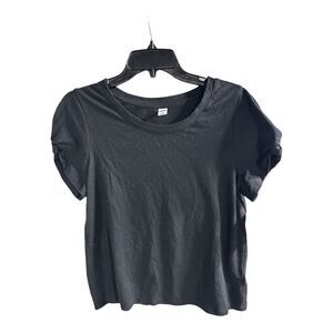 NWT Old Navy Knotted Sleeve‎ Black T-Shirt Size Small Blouse